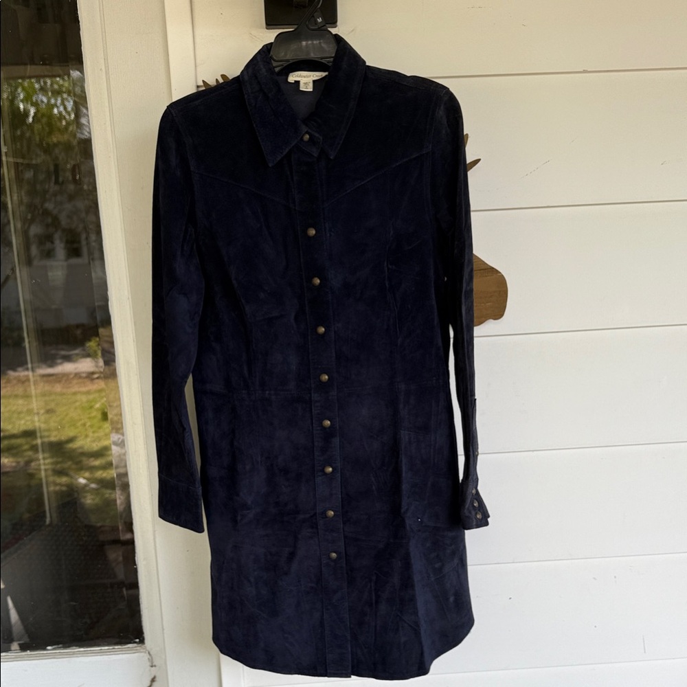 Coldwater Creek Blue Suede Dress